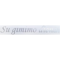 Lipdukas "Su gimimo diena!"/sidabrinis (+/- 42 x 5 cm) - 1