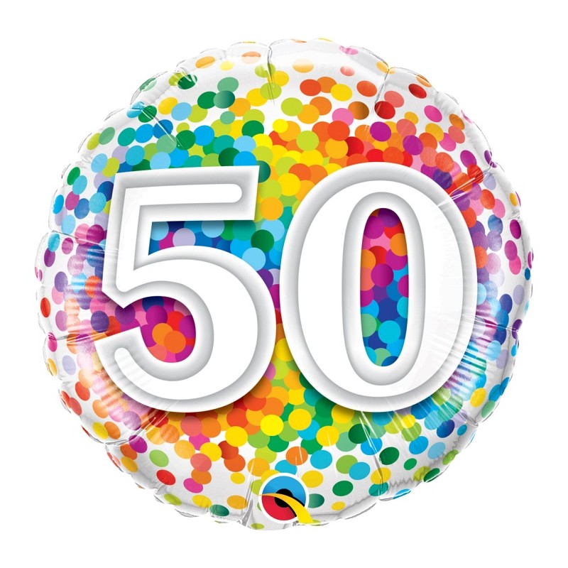 Folinis balionas "Konfeti 50" (18" 46 cm.) - 1