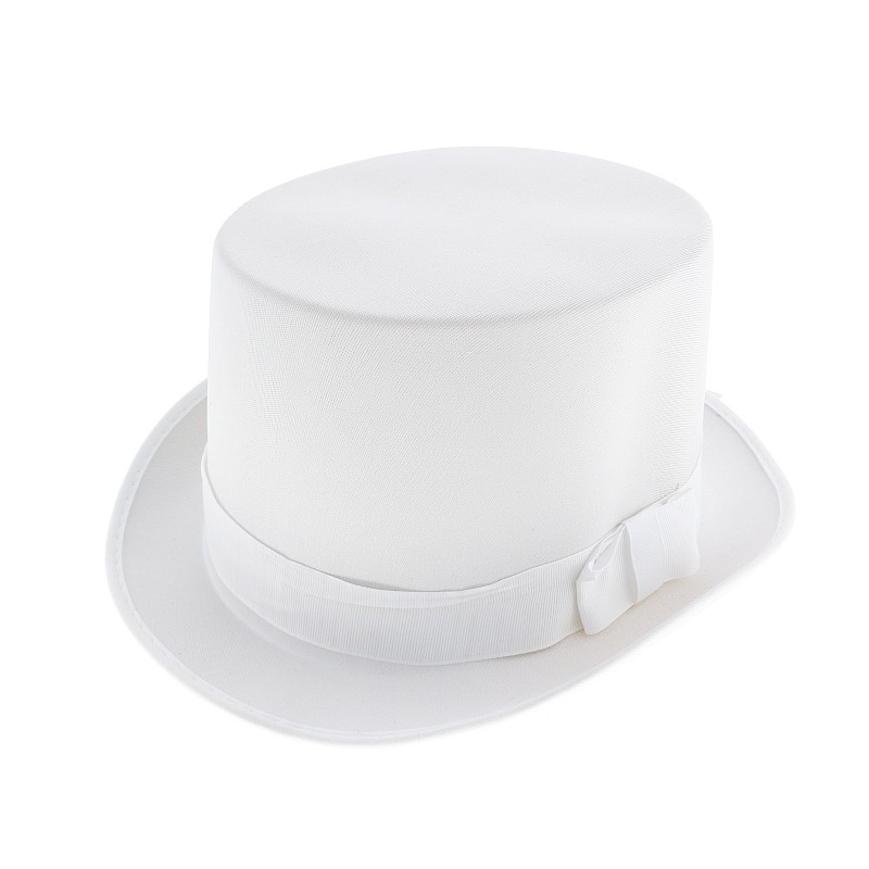 Kepurė "Baltas cilindras" (Aukštis 13 cm) - 1