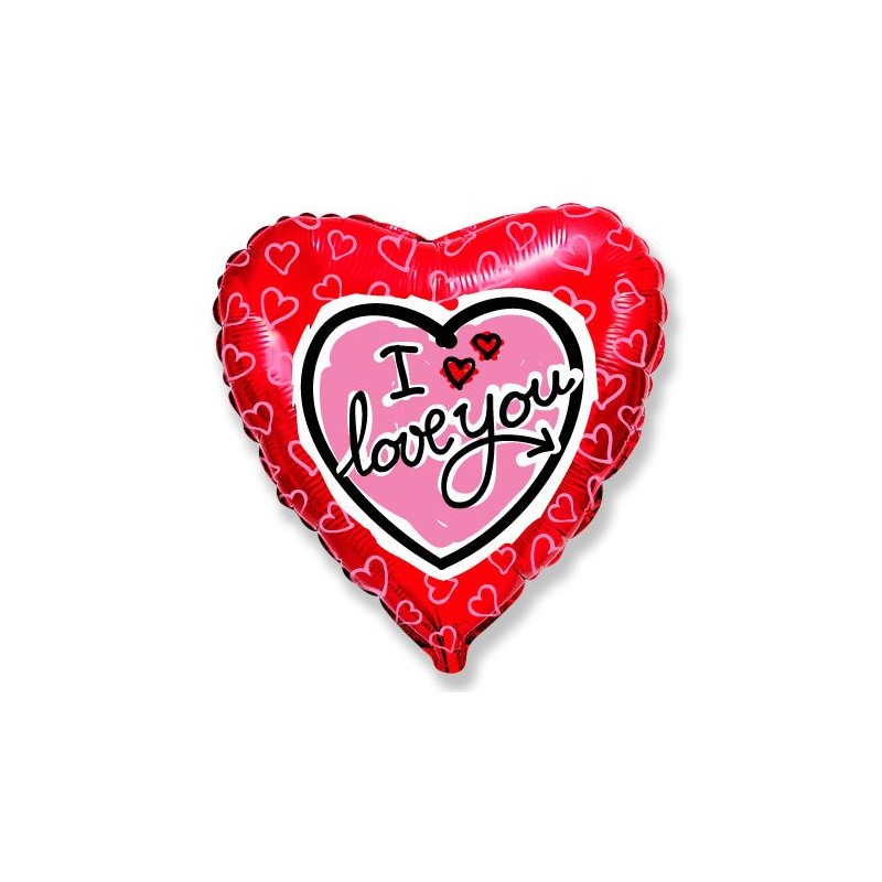 Folinis balionas "I love you" (FX/18" 45 cm.) - 1