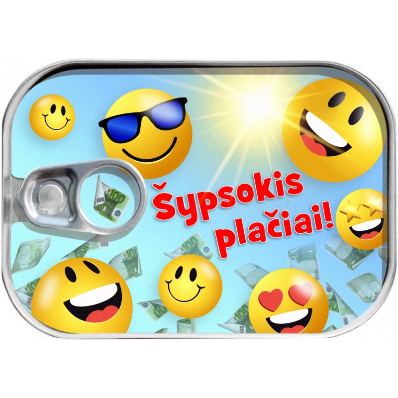 Skardinė dėžutė pinigams /Šypsokis (1 vnt.) - 1