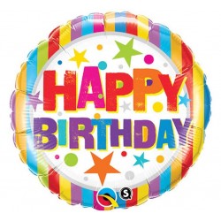 Folinis balionas "Happy Birthday"