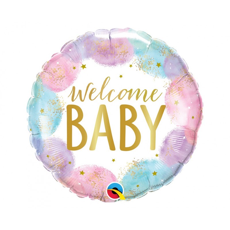 Folinis balionas "Welcome baby" (18" 46 cm.) - 1