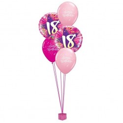 Folinis balionas "Skaičius 18"/rožinis