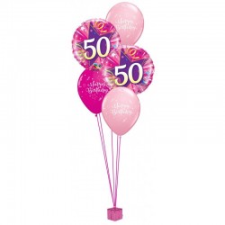 Folinis balionas "Skaičius 50"/rožinis