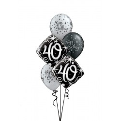 Folinis balionas "Skaičius 40"/juodas