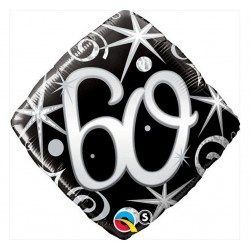 Folinis balionas "Skaičius 60"/juodas