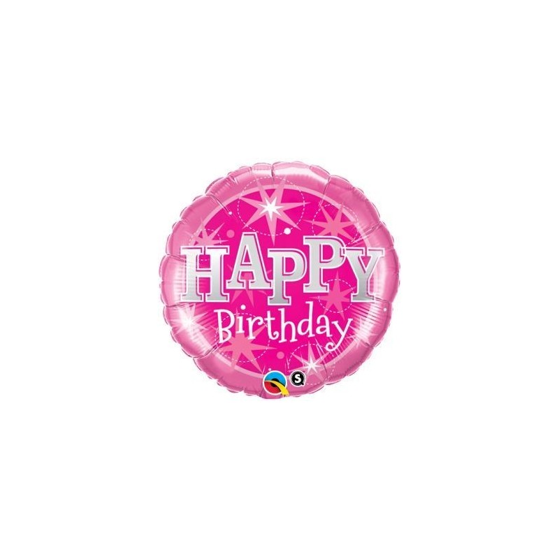 Folinis balionas "Happy birthday"/rož.