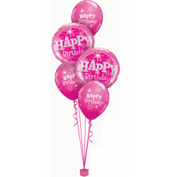 Folinis balionas "Happy birthday"/rož.