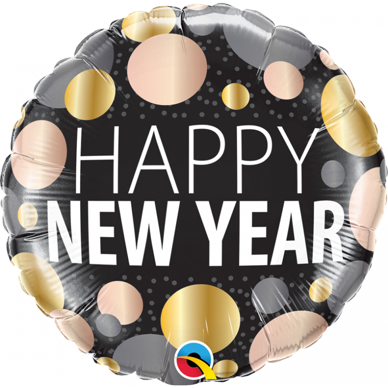 Folinis balionas "Happy New year" (18" 46 cm) - 1