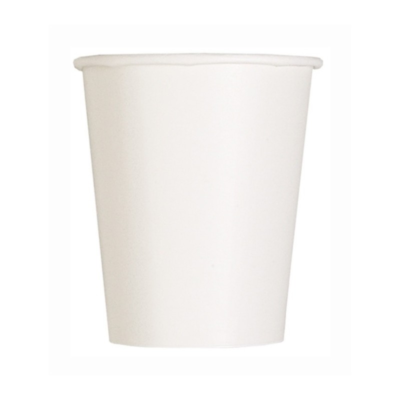 Vienkartiniai puodeliai / balti (14 vnt./270 ml.) - 1
