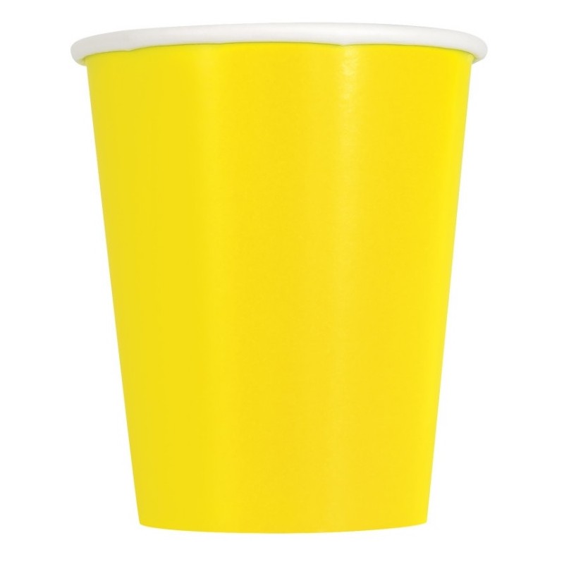 Vienkartiniai puodeliai / geltoni (8 vnt./270 ml.) - 1
