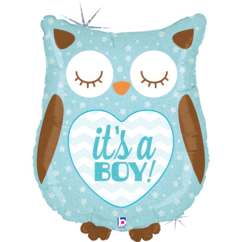 Folinis balionas "Pelėda"/it's a boy (23" 58 cm.) - 1