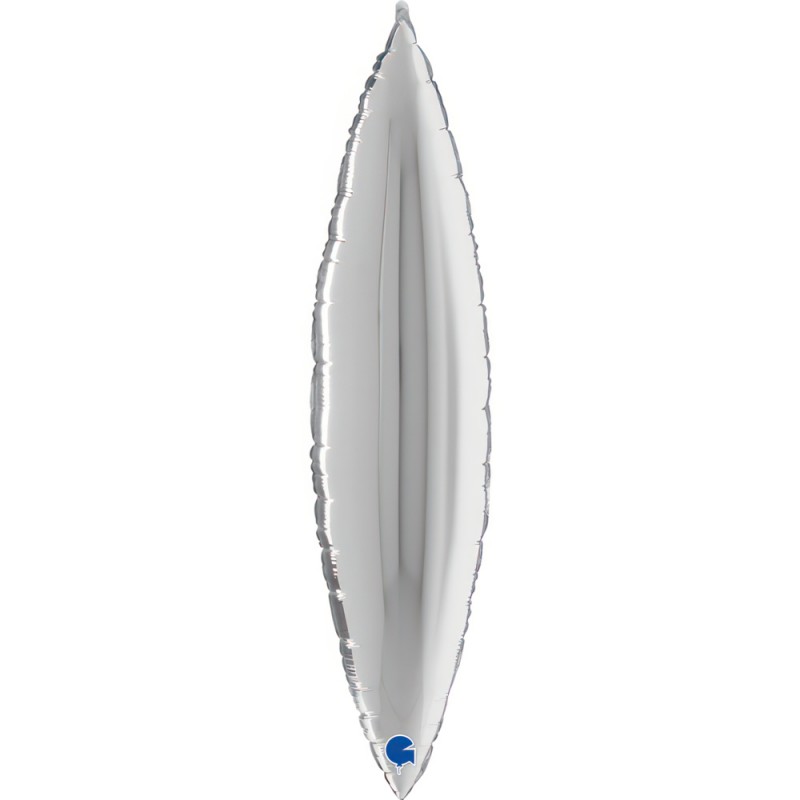 Folinis balionas "Deco lapas"/sidabrinis (36" 91 cm.) - 1