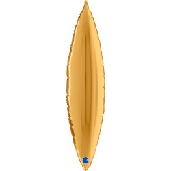Folinis balionas "Deco lapas"/auksinis (36" 91 cm.) - 1