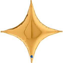 Folinis balionas "Deco žvaigždė"/auksinė (30" 76 cm.) - 1