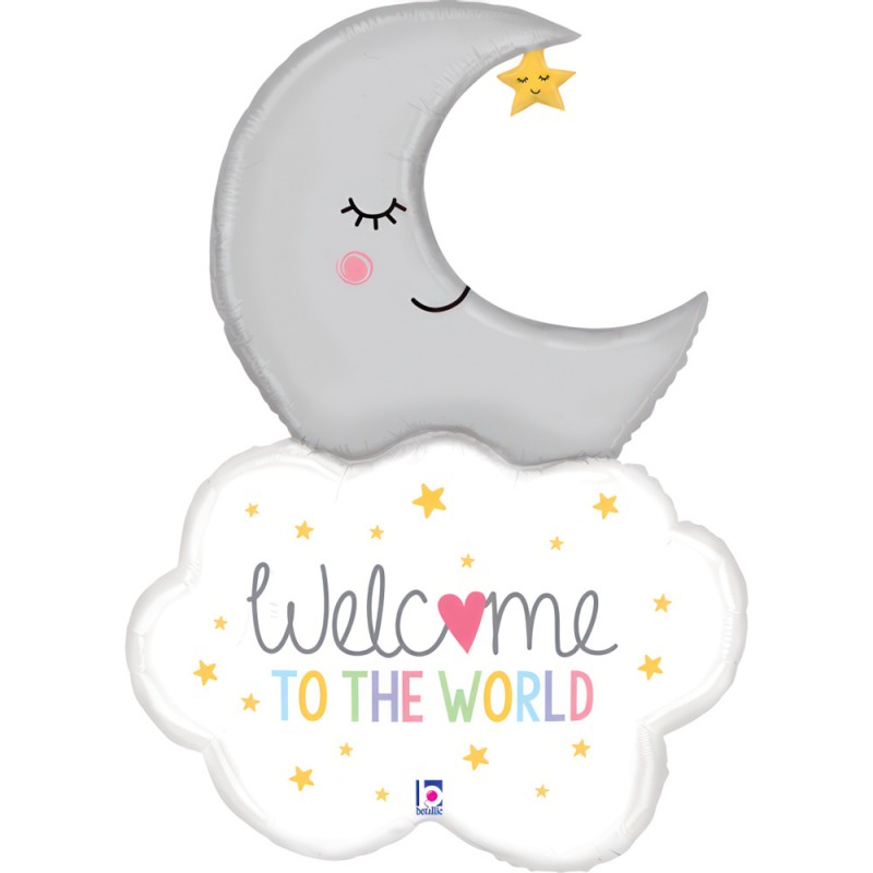 Folinis balionas "Welcome"/mėnulis (32" 57x81 cm./Supakuota) - 1