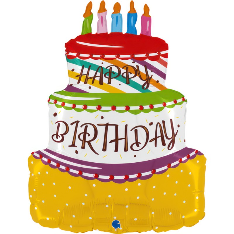Folinis balionas "B-dayTortas" (23" 44x55 cm.) - 1