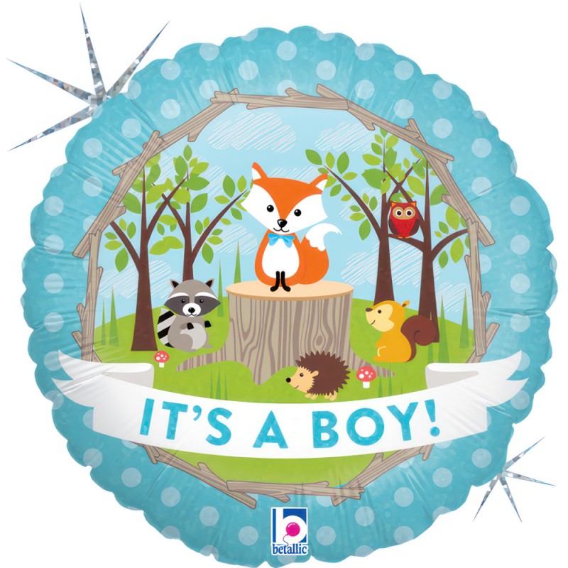 Folinis balionas/it's a boy/miško gyvūn. (18" 46 cm) - 1