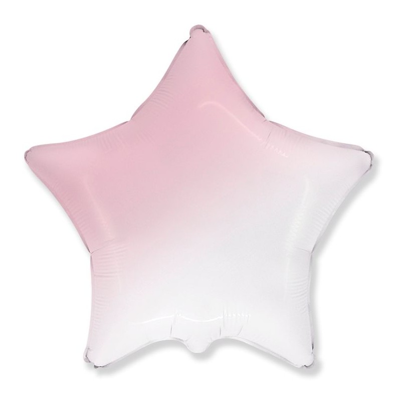 Fol. balionas "Žvaigždė"/rožinė-balta (FX/18" 48 cm./Supakuota) - 1