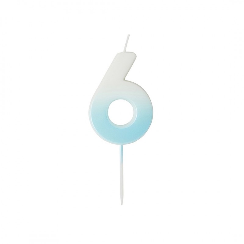 Žvakutė "Ombre 6"/melsva (1 vnt./6 cm) - 1