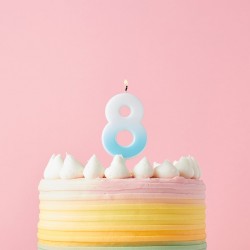 Žvakutė "Ombre 8"/melsva (1 vnt./6 cm) - 2